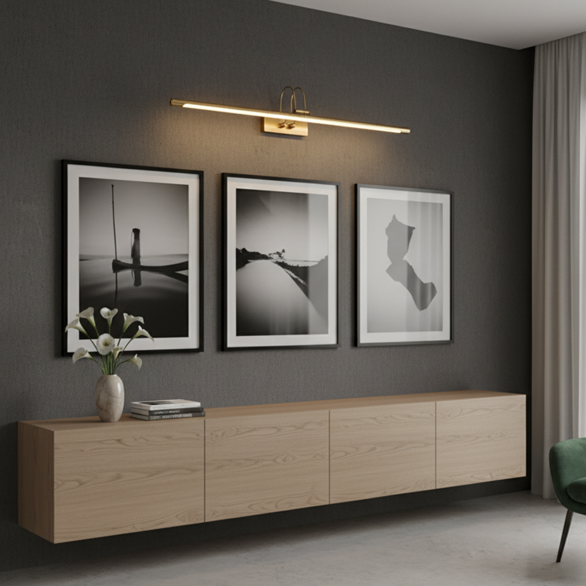 Buy Fanfare Brass Large LED Mirror & Picture Light Bangalore