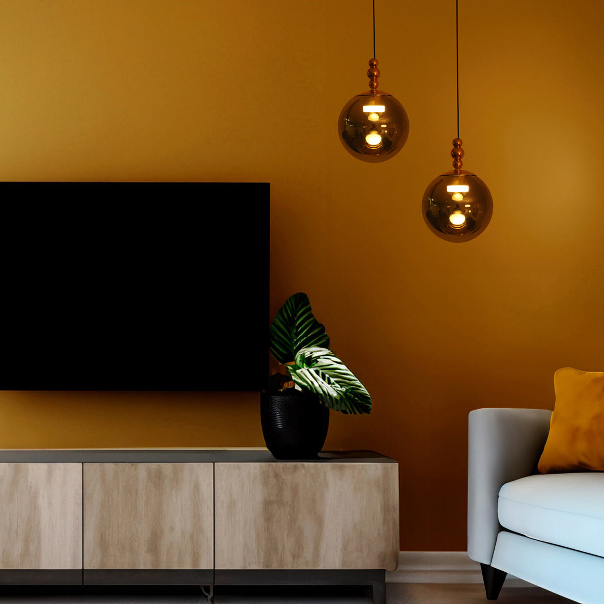 Float Smoke LED Pendant Light for Counters | Light & Living