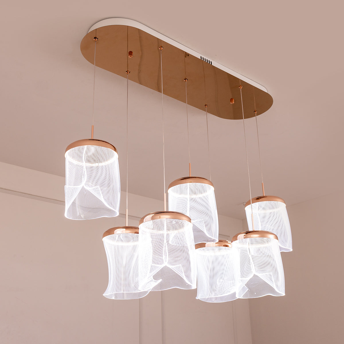 Buy Floating Veils 3  Colour LED Chandelier bangalore