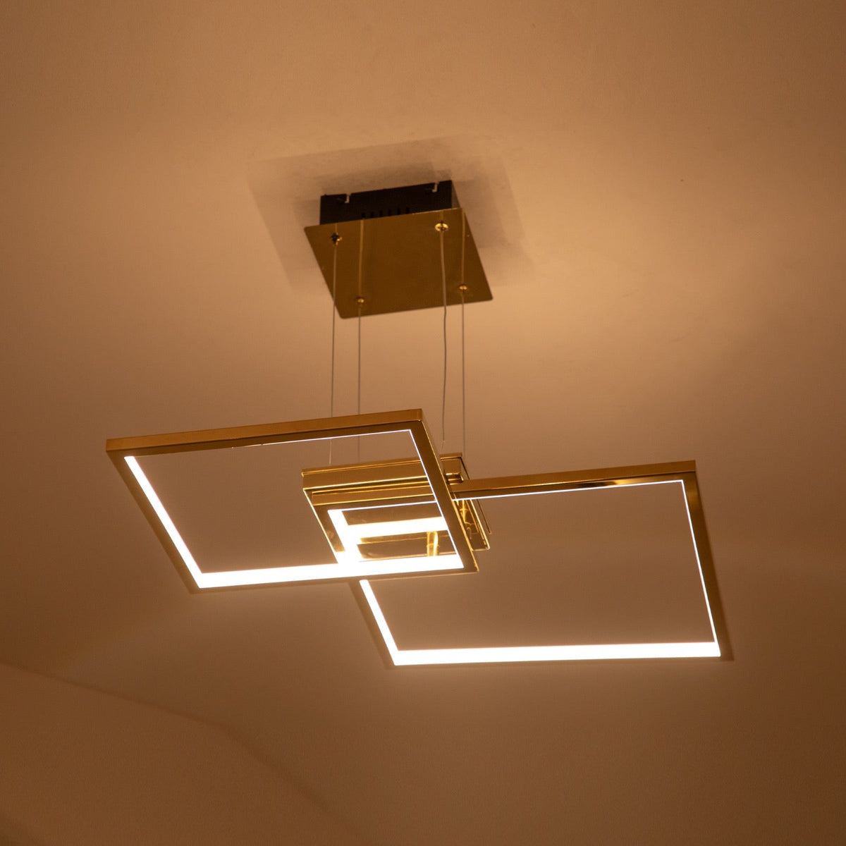 Buy Geometry Gold LED Chandelier Bengaluru