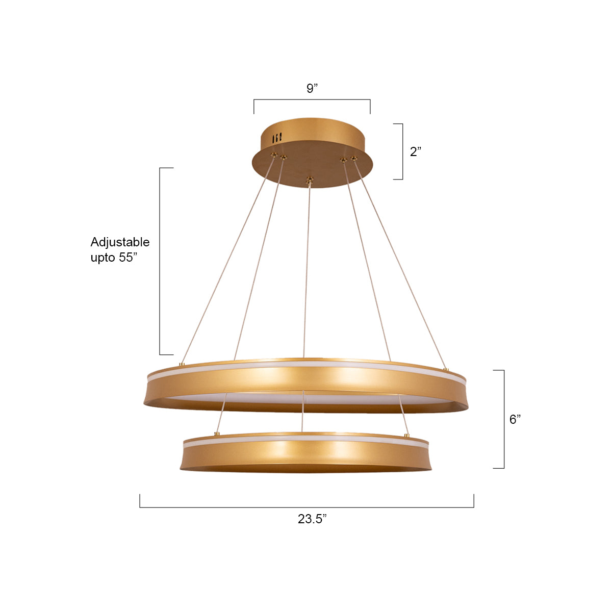 Buy Global Star LED Chandelier size