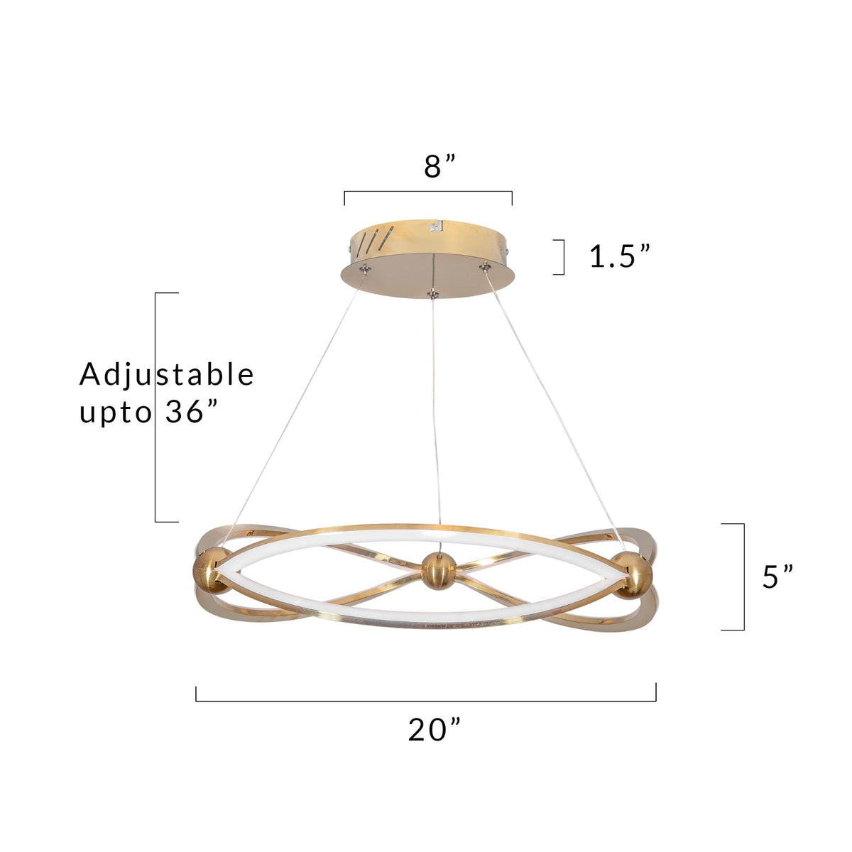 Buy Globe-Trotter Smart (Dimmable &amp; Remote) LED Chandelier best lighting store India