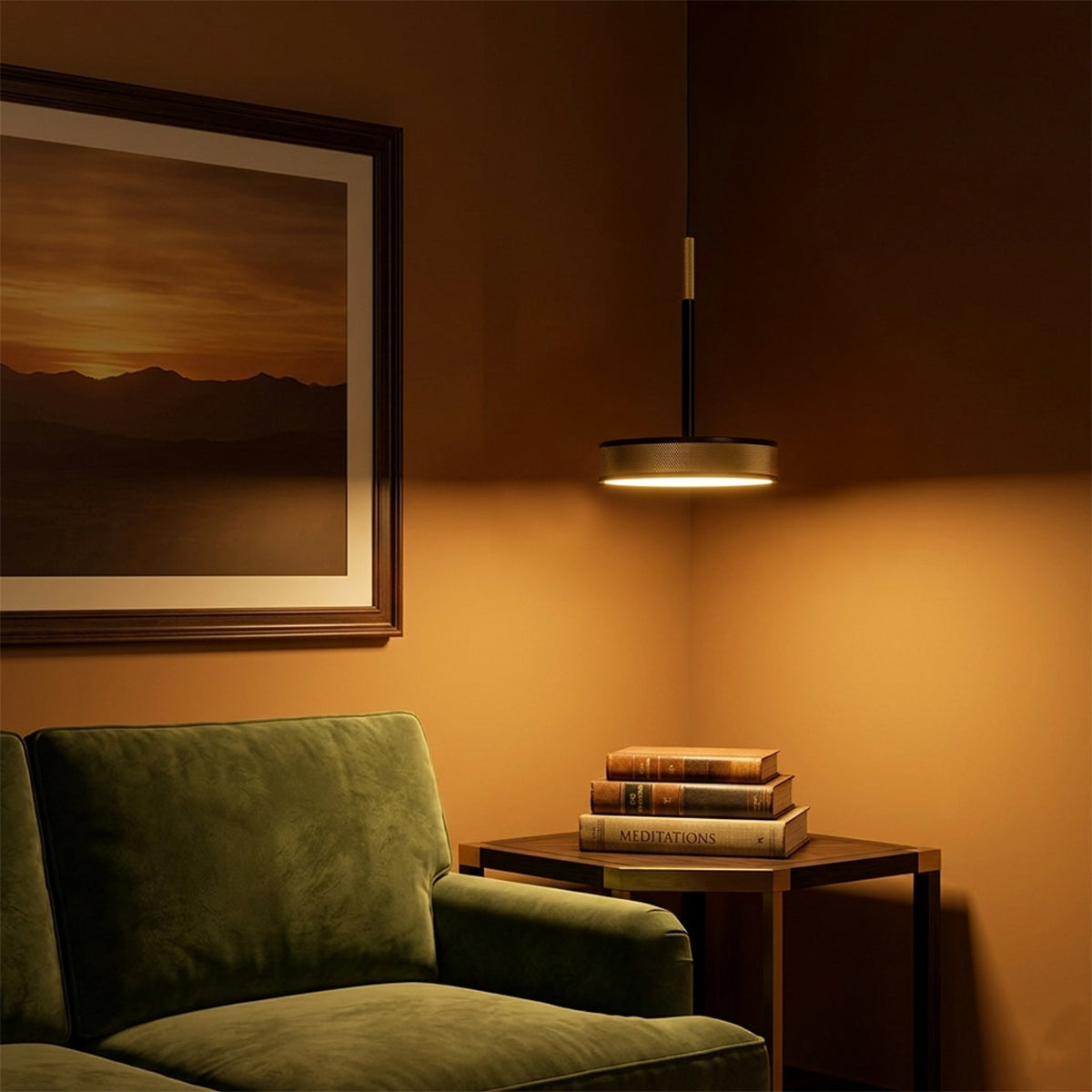 Buy Glorious Day Black Gold LED Pendant Light livingroom