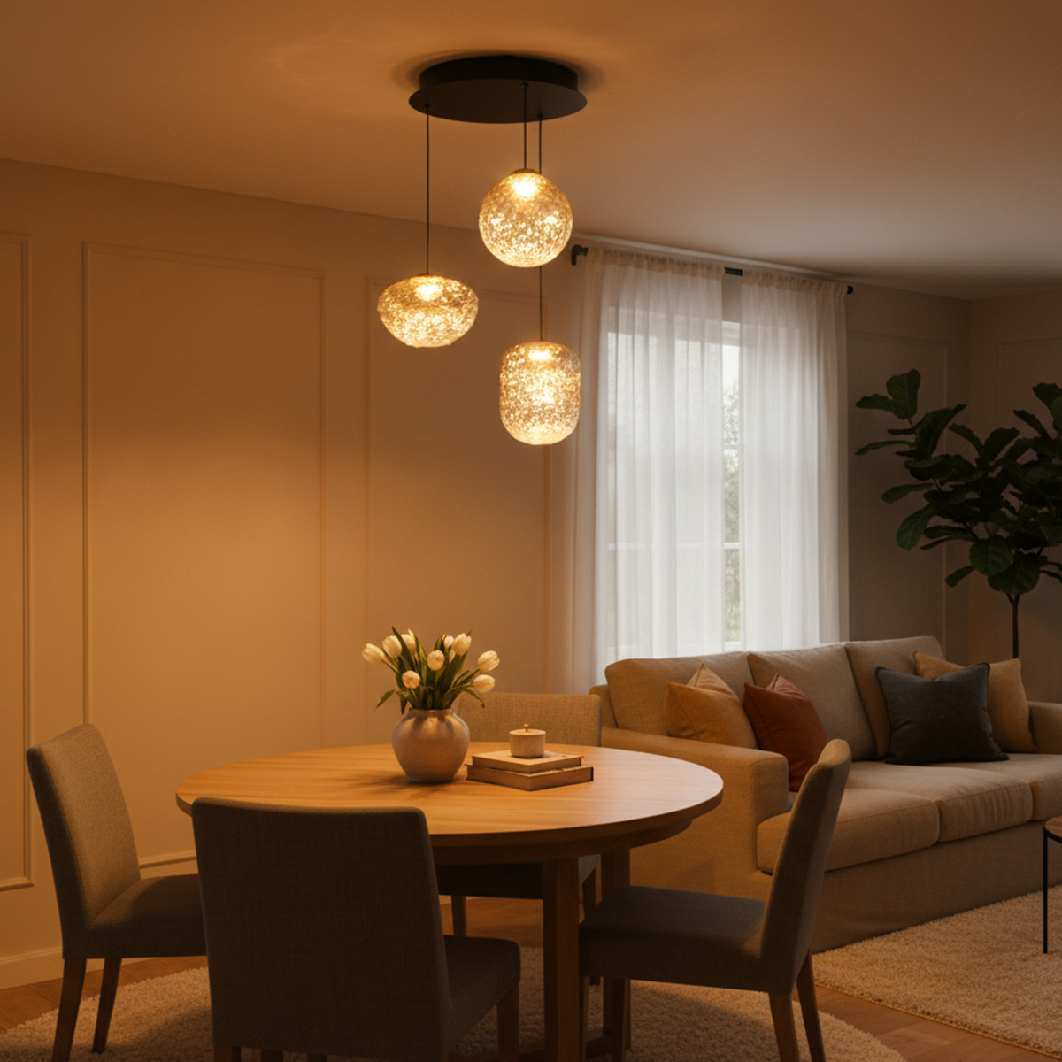 Buy Glowing Lights (3 Lights) LED Chandelier Bangalore