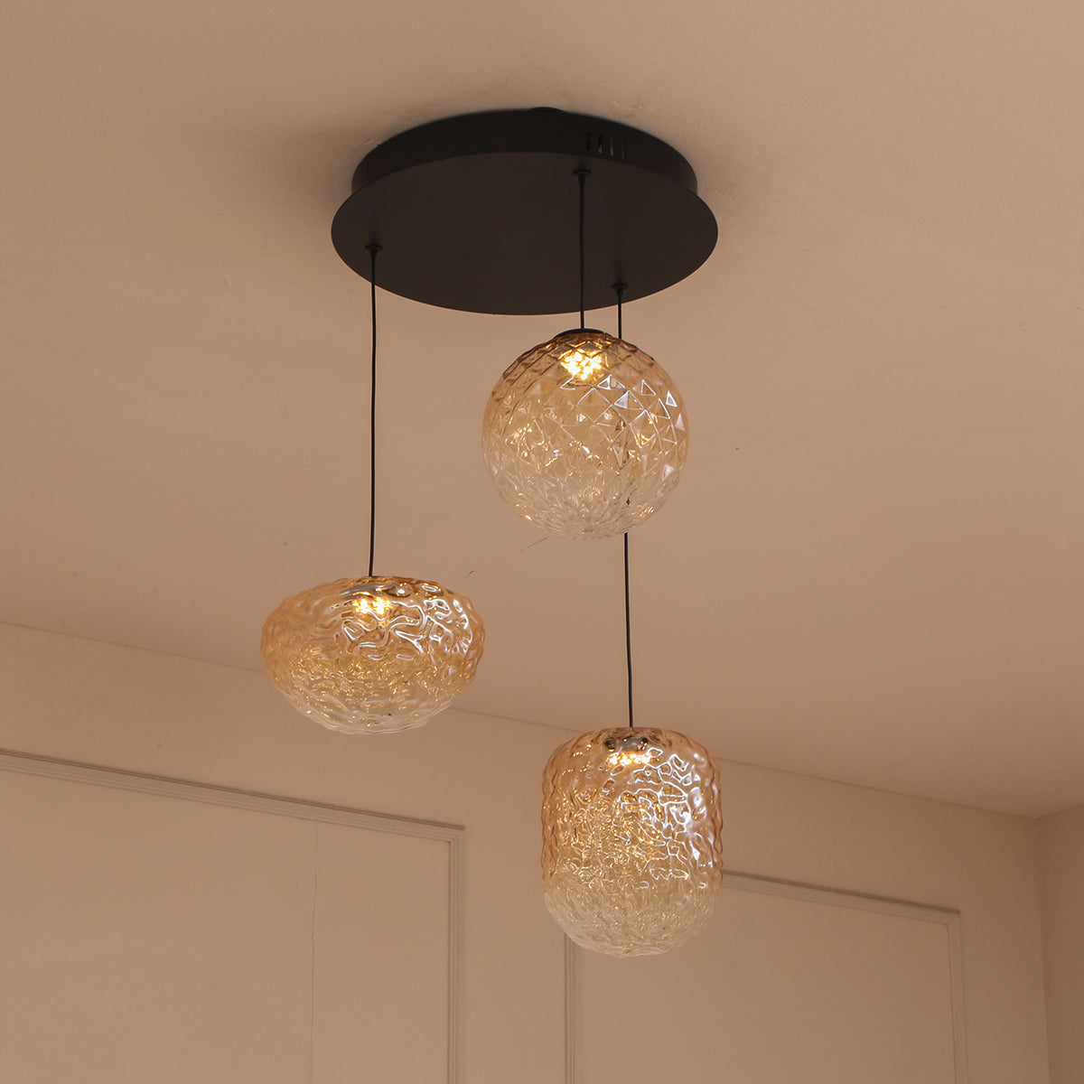 Buy Glowing Lights (3 Lights) LED Chandelier Interior Lights