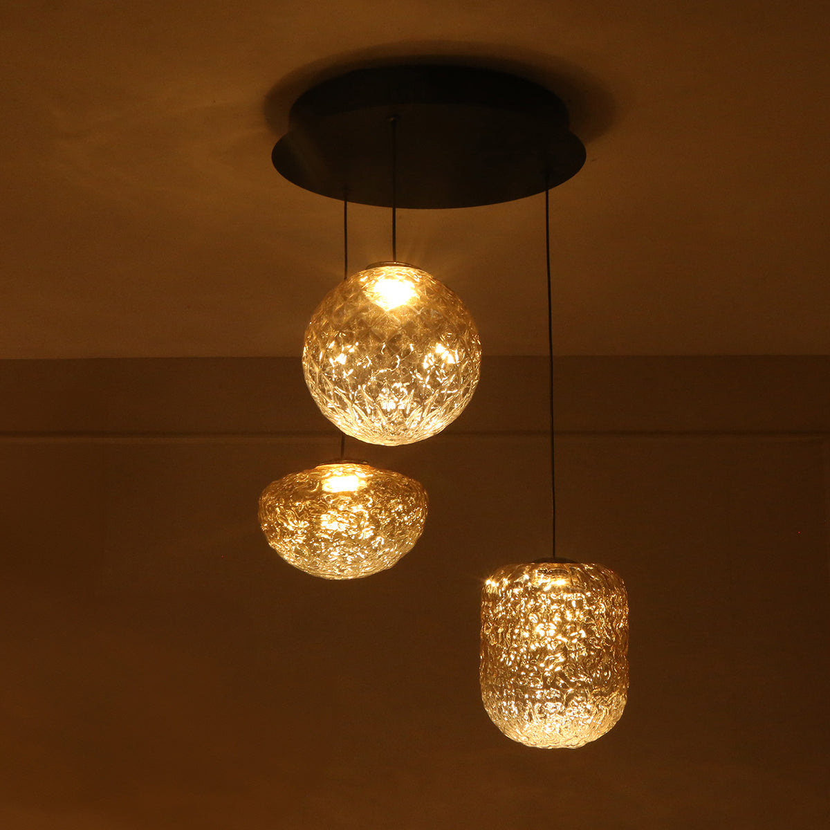 Buy Glowing Lights (3 Lights) LED Chandelier Living Room