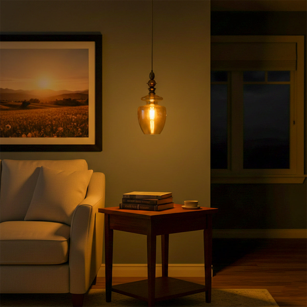 Buy Golden Era Amber Pendant Light bedroom