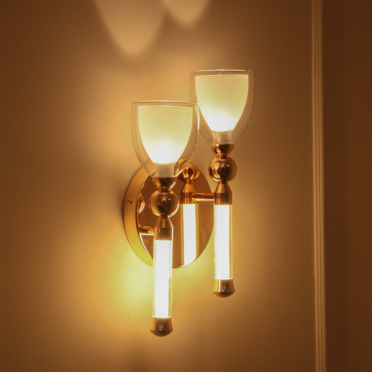 Buy Good Times Gold Double LED Wall Light Online
