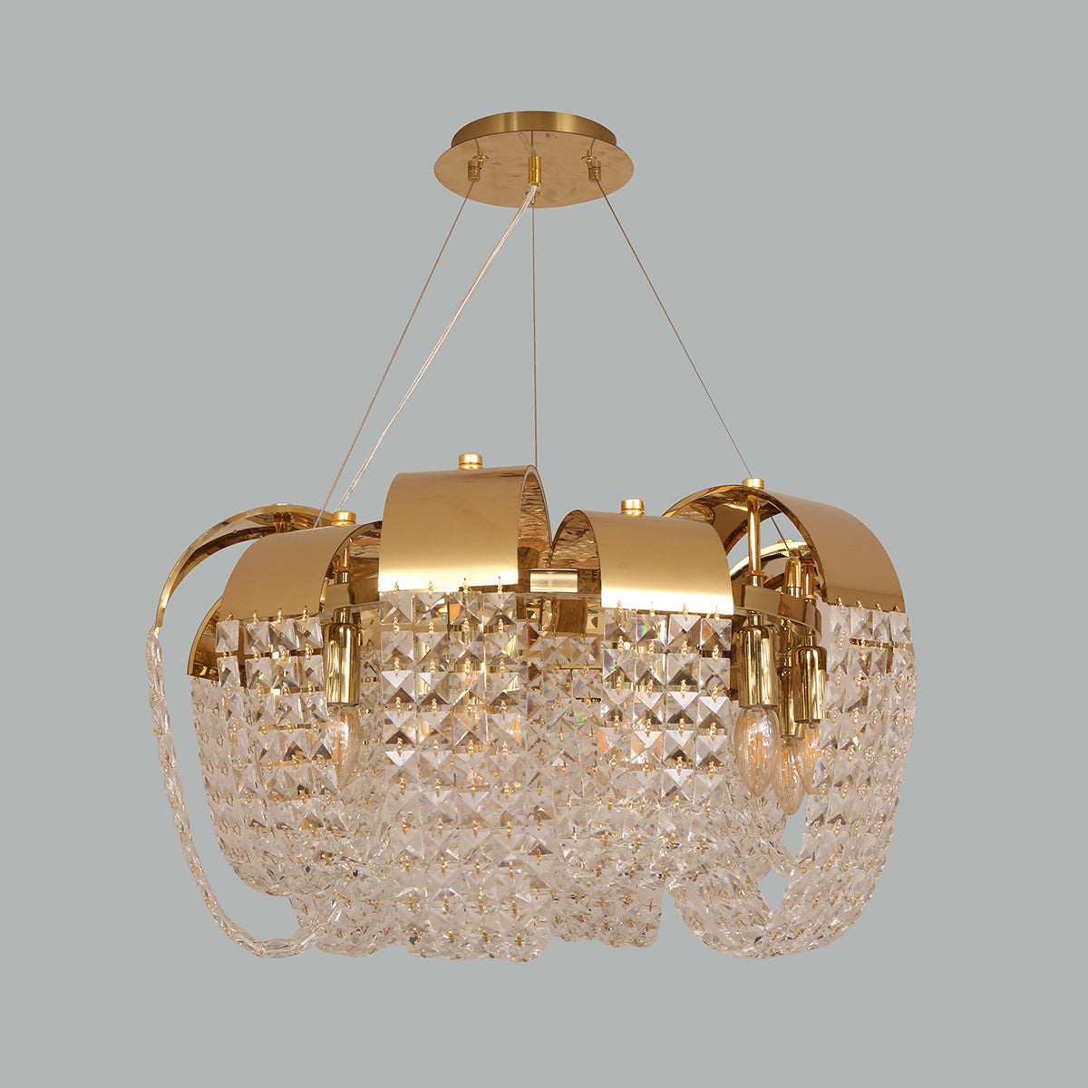 Grandeur Crystal Chandelier for Living & Modern Homes | Light & Living