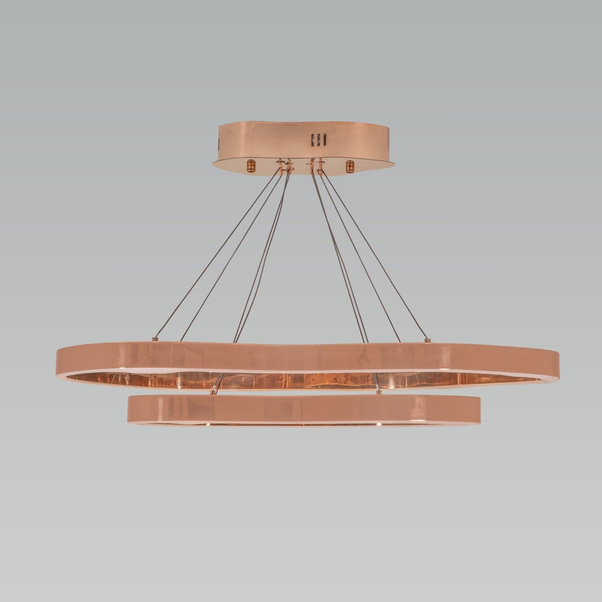 Buy Grandeur Double Ring Smart (Dimmable &amp; Remote) LED Chandelier online