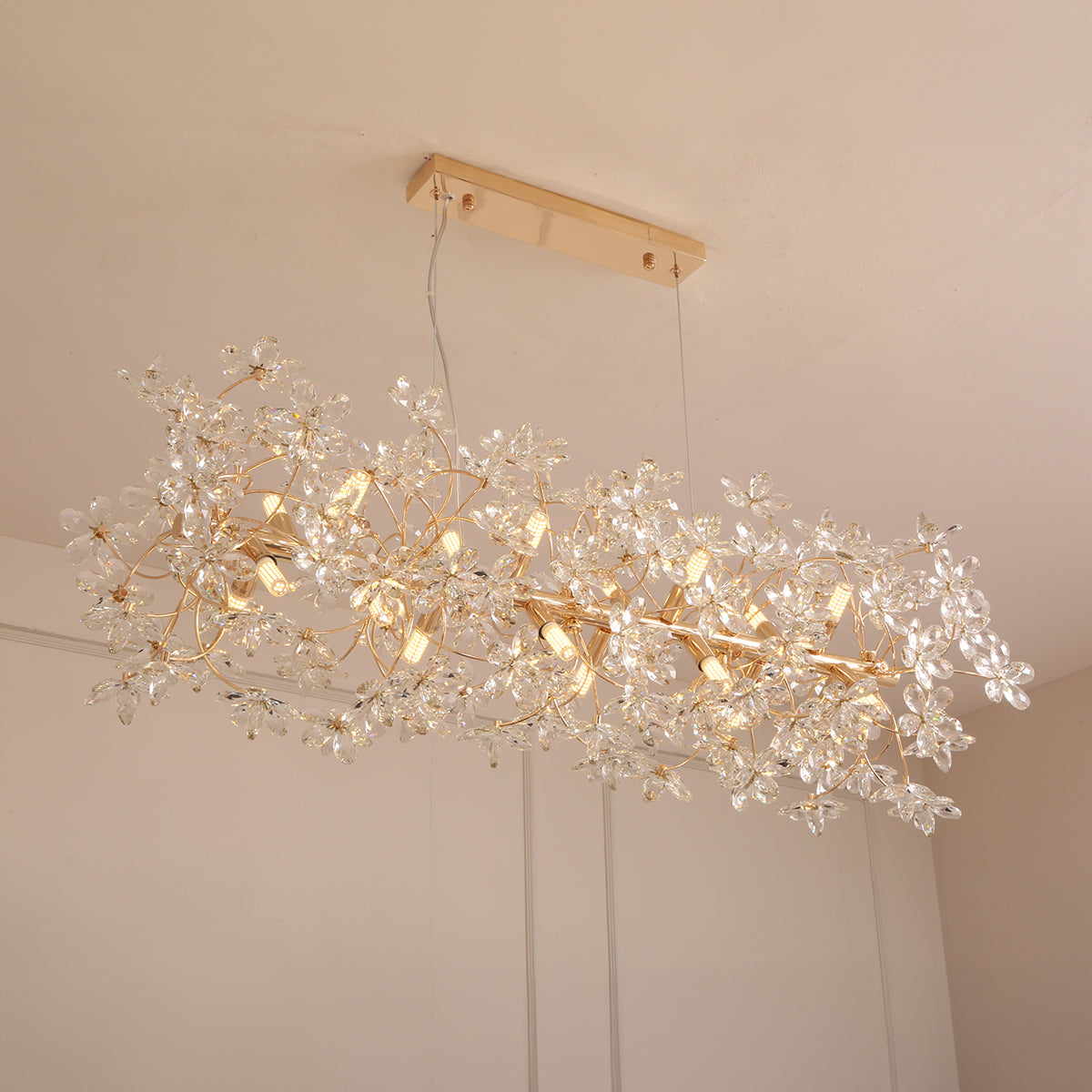 Buy Head Turner Crystal Rectangle LED Chandelier Dining Room