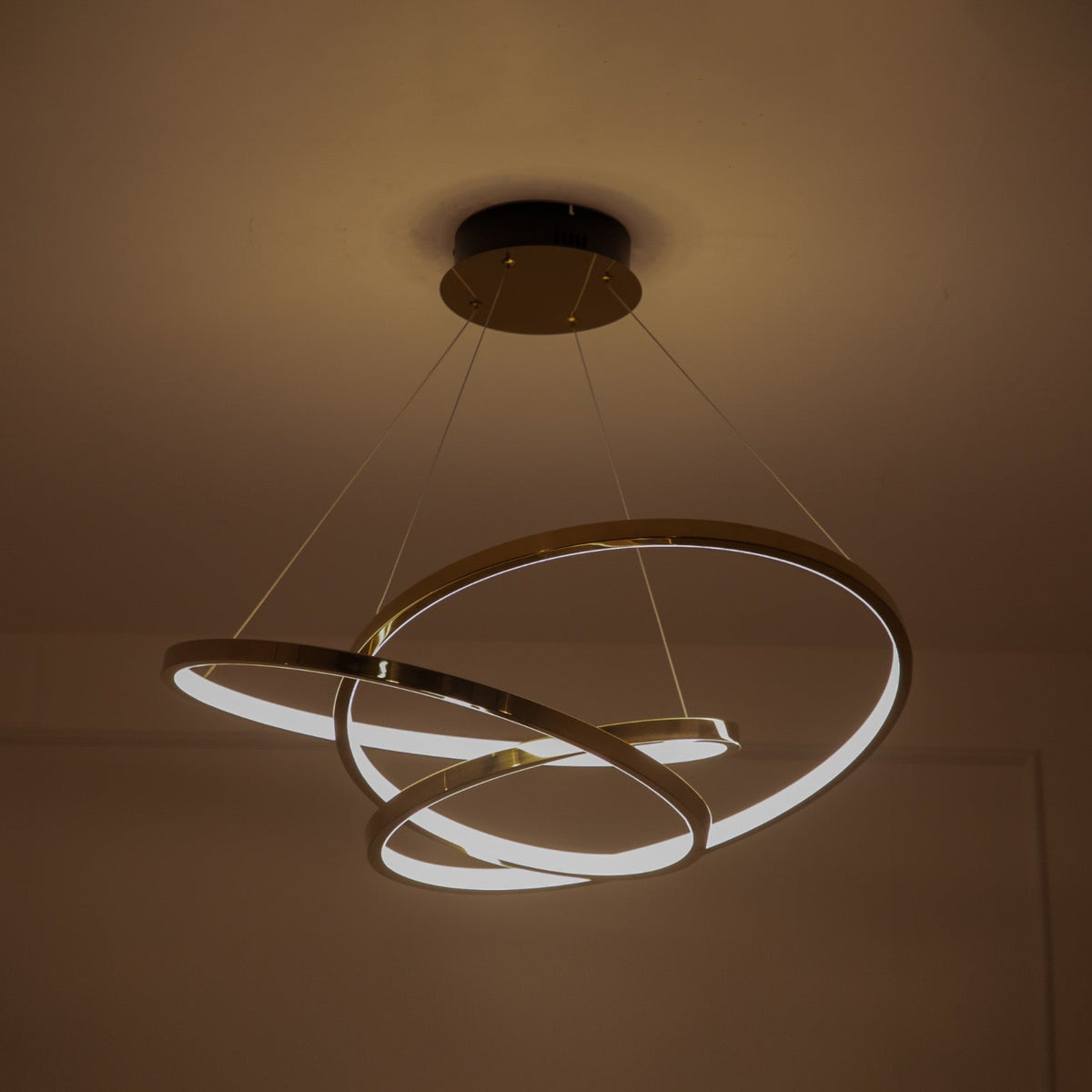 Buy Honour Gold Smart (Dimmable &amp; Remote) LED Chandelier Modern