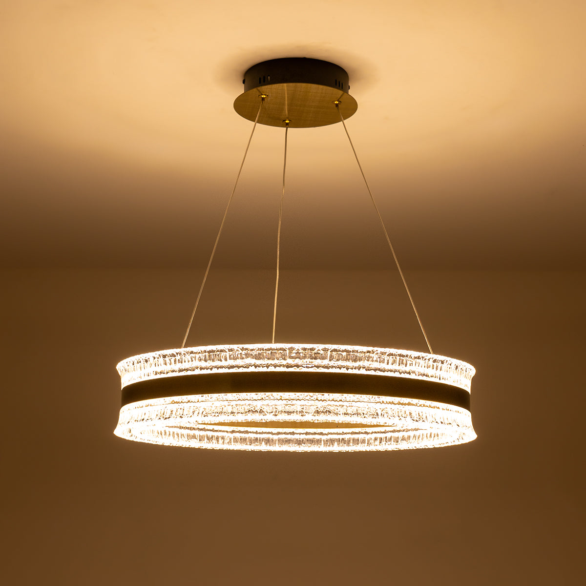 Buy Infinity Glow 3 Colour LED Chandelier bangalore home