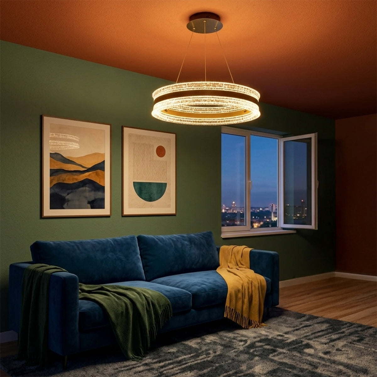 Buy Infinity Glow 3 Colour LED Chandelier bedroom