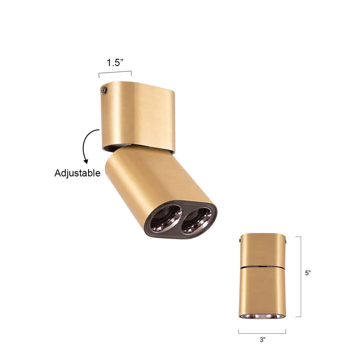 Buy Lava Brass 14 Watts Adjustable LED Spot Light size