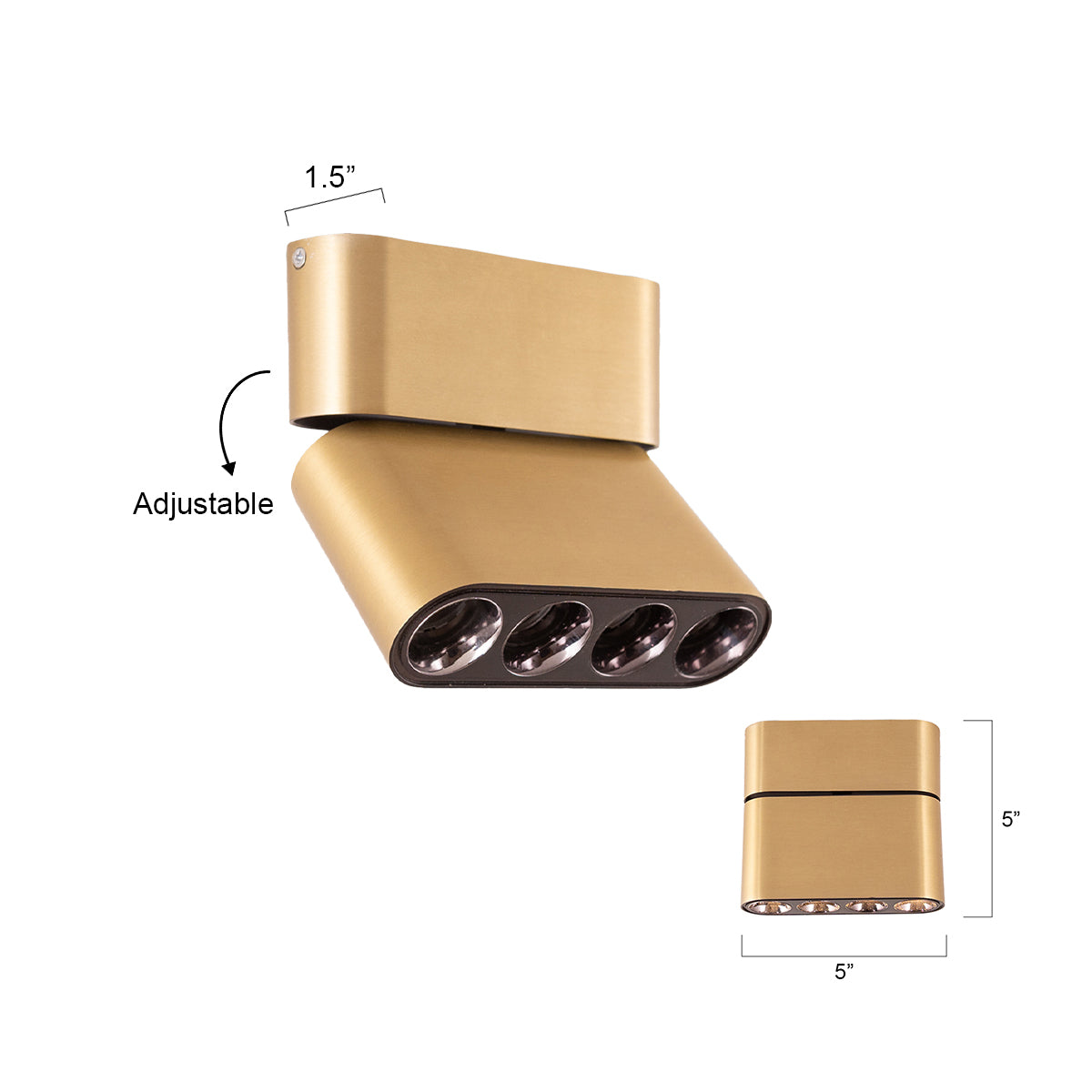 Buy Lava Brass 25 Watts Adjustable LED Spot Light size