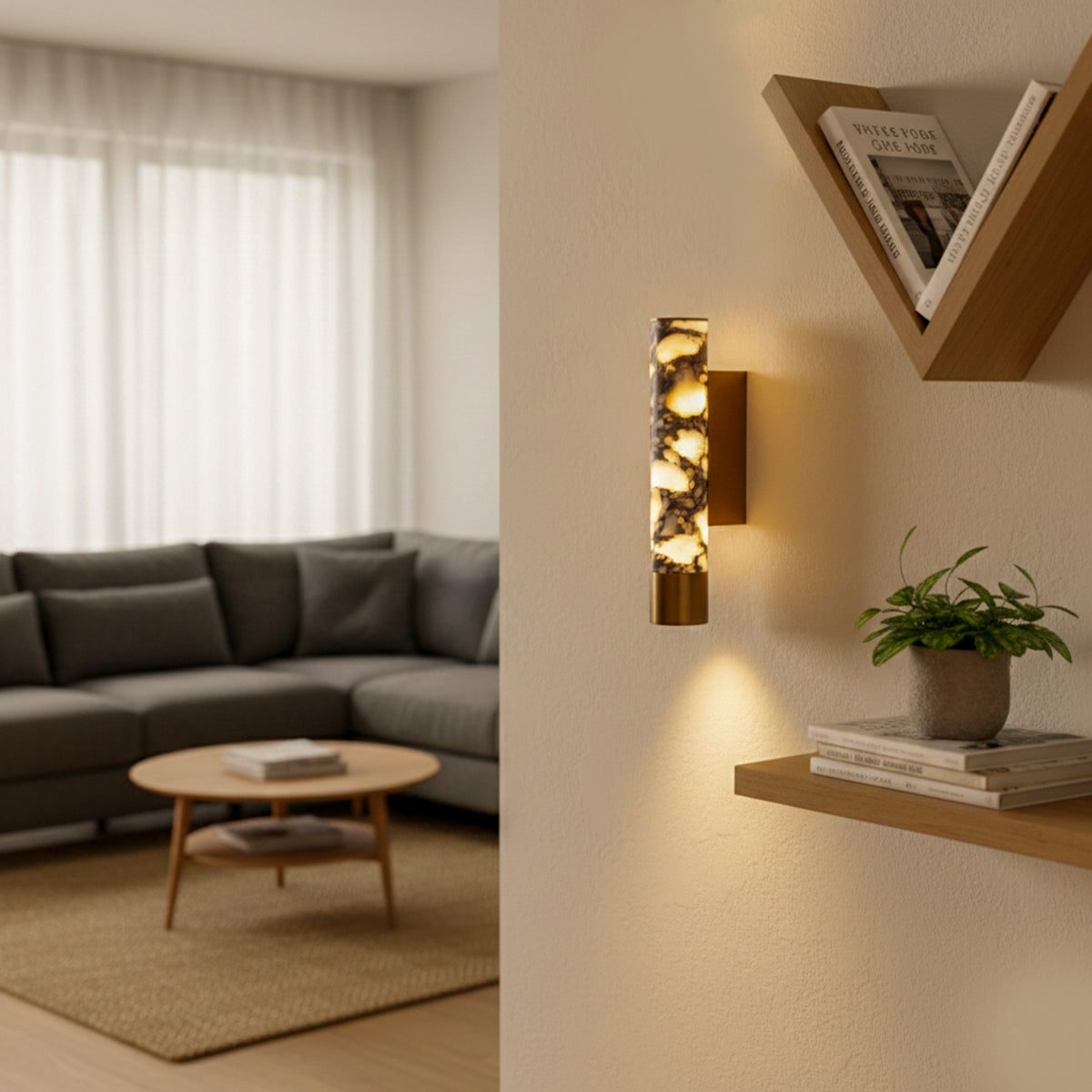 Buy Linea Bvgari Marble Glow LED Wall Light bangalore home