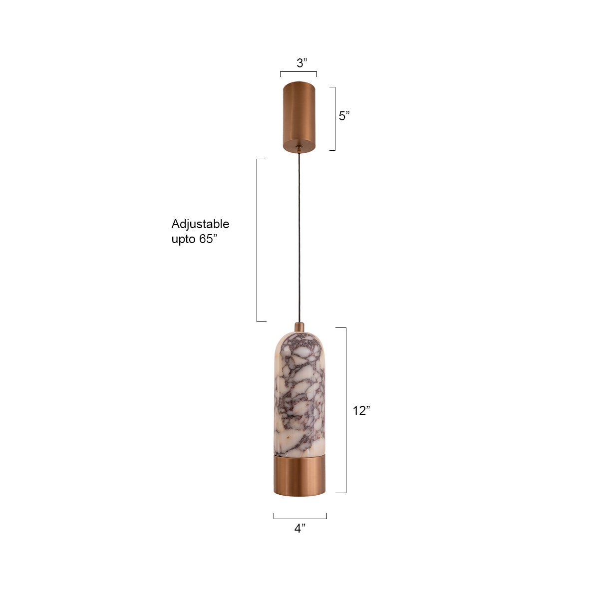 Buy Linea Bvlgari Marble 3 Colour LED Pendant Light size