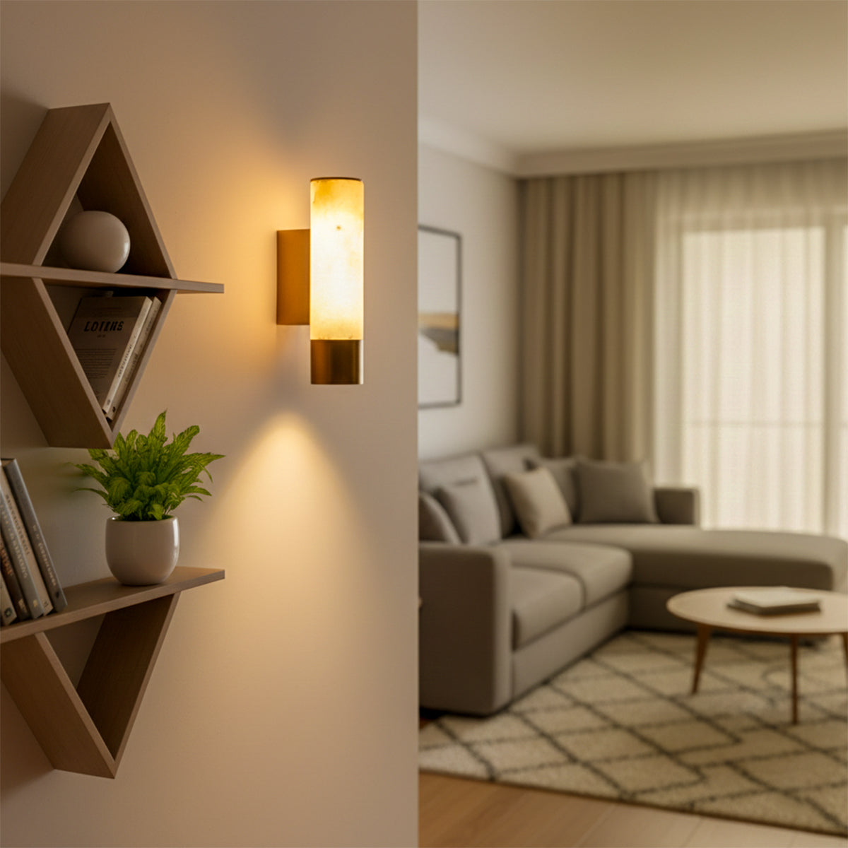 Buy Linea Marble Glow Small LED Wall Light Living Room