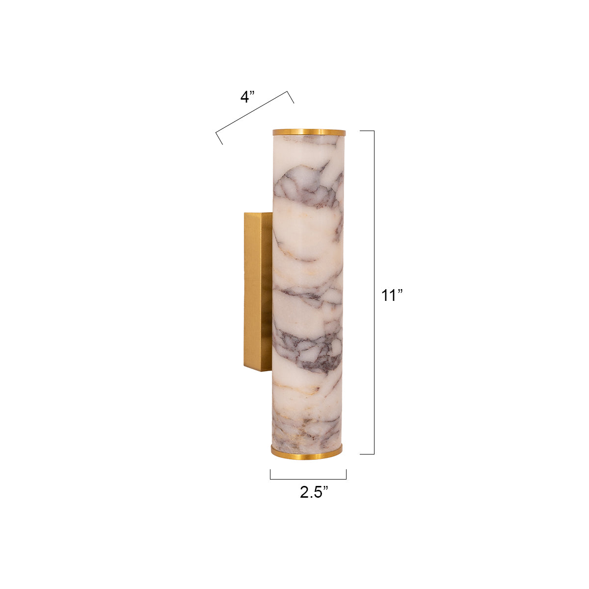 Buy Look Inside Sleek Marble LED Wall Light size
