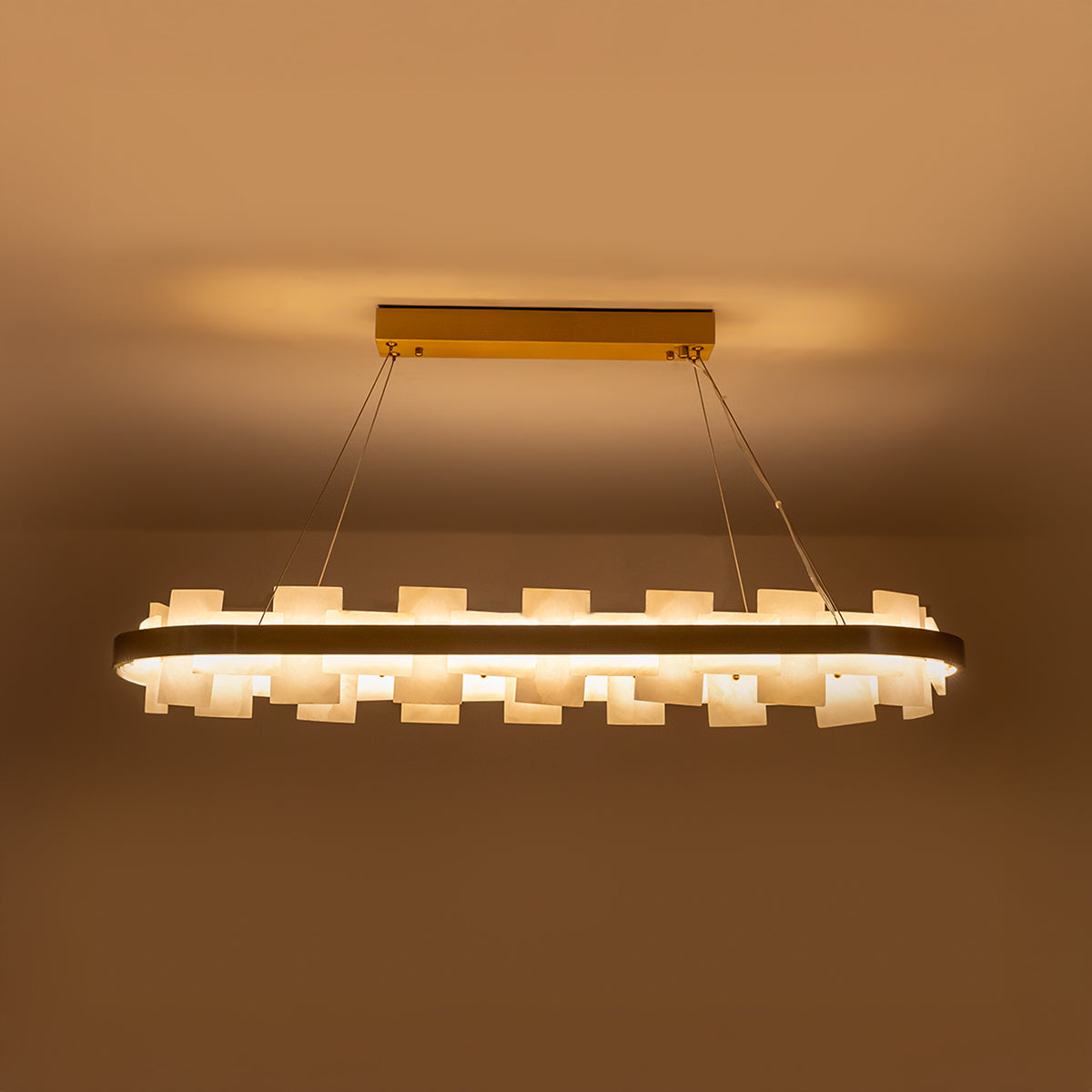 Buy Marble Bloom Long LED Chandelier bangalore