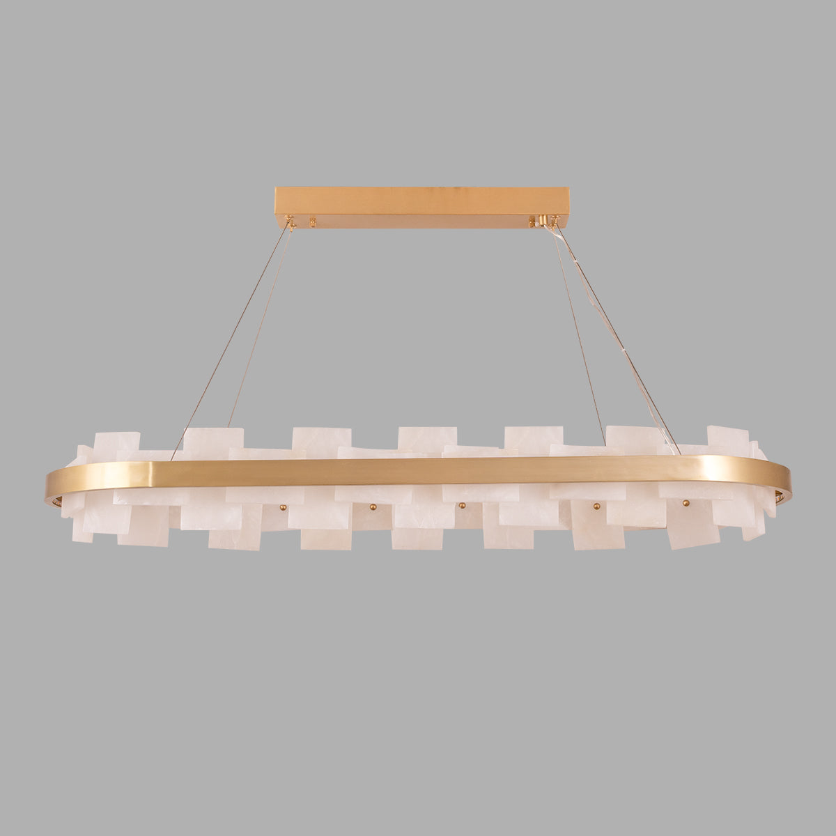 Buy Marble Bloom Long LED Chandelier diningroom