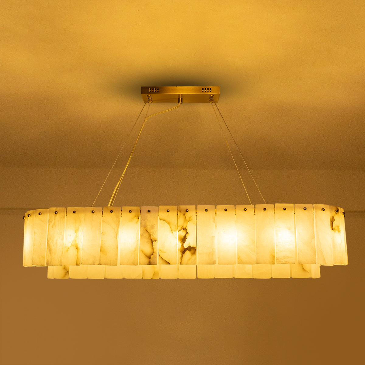 Buy Marble Cascade Long LED Chandelier Bangalore