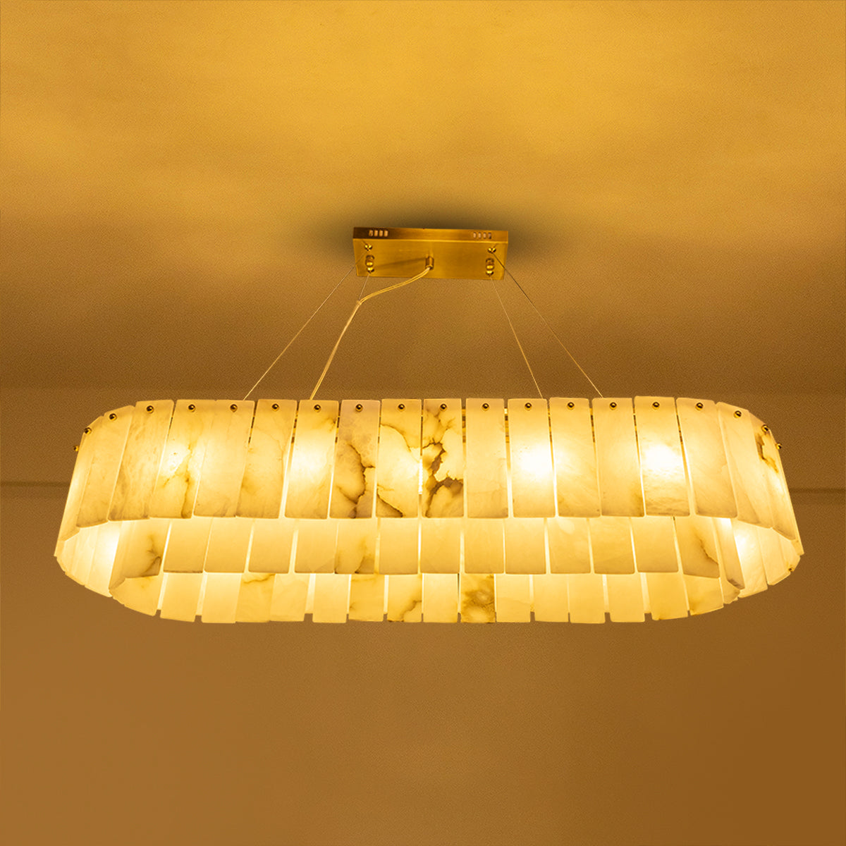 Buy Marble Cascade Long LED Chandelier Interior bangalore