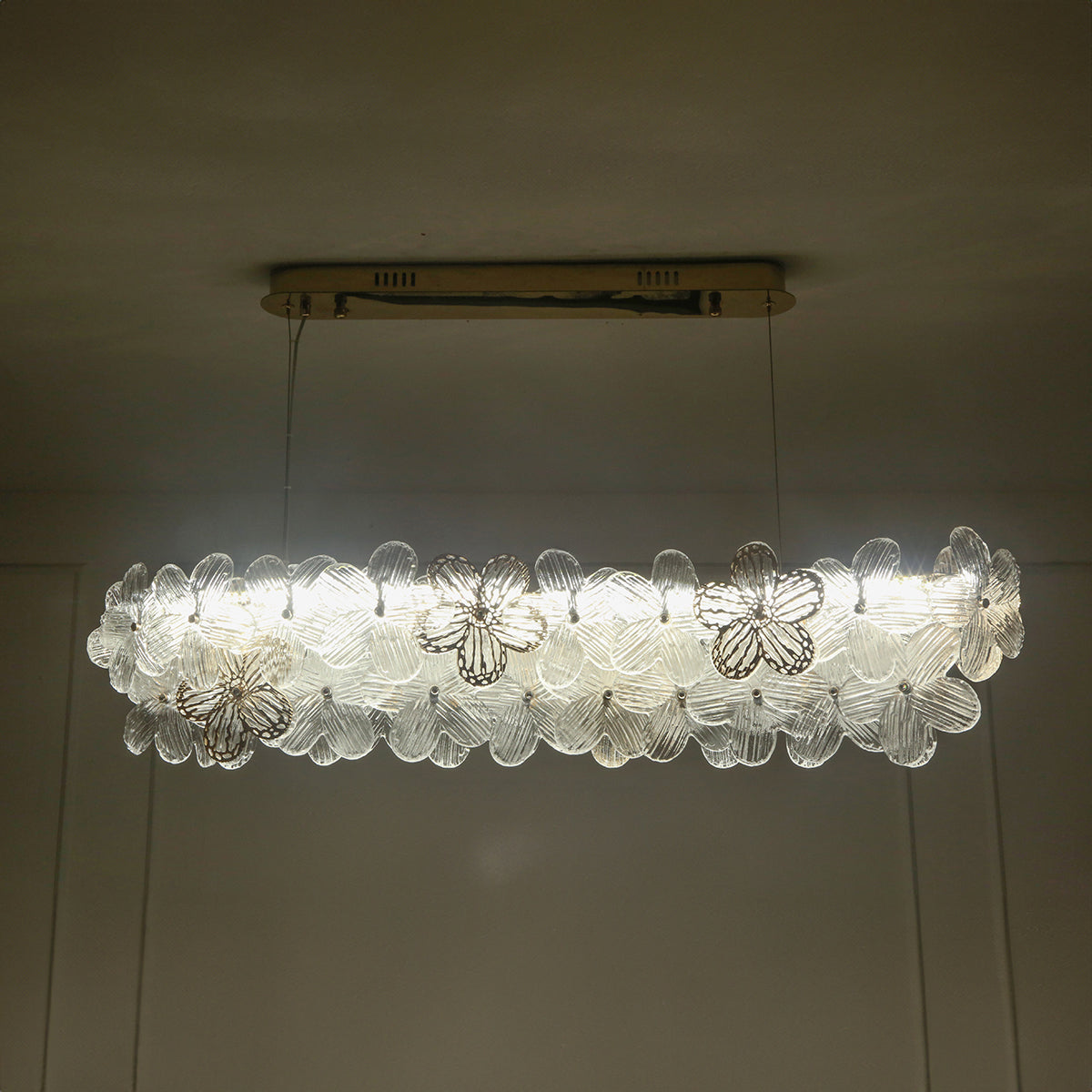 Buy Mystic Glow Smart ( Dimmable & Remote) Rectangle LED Chandelier Dining Room