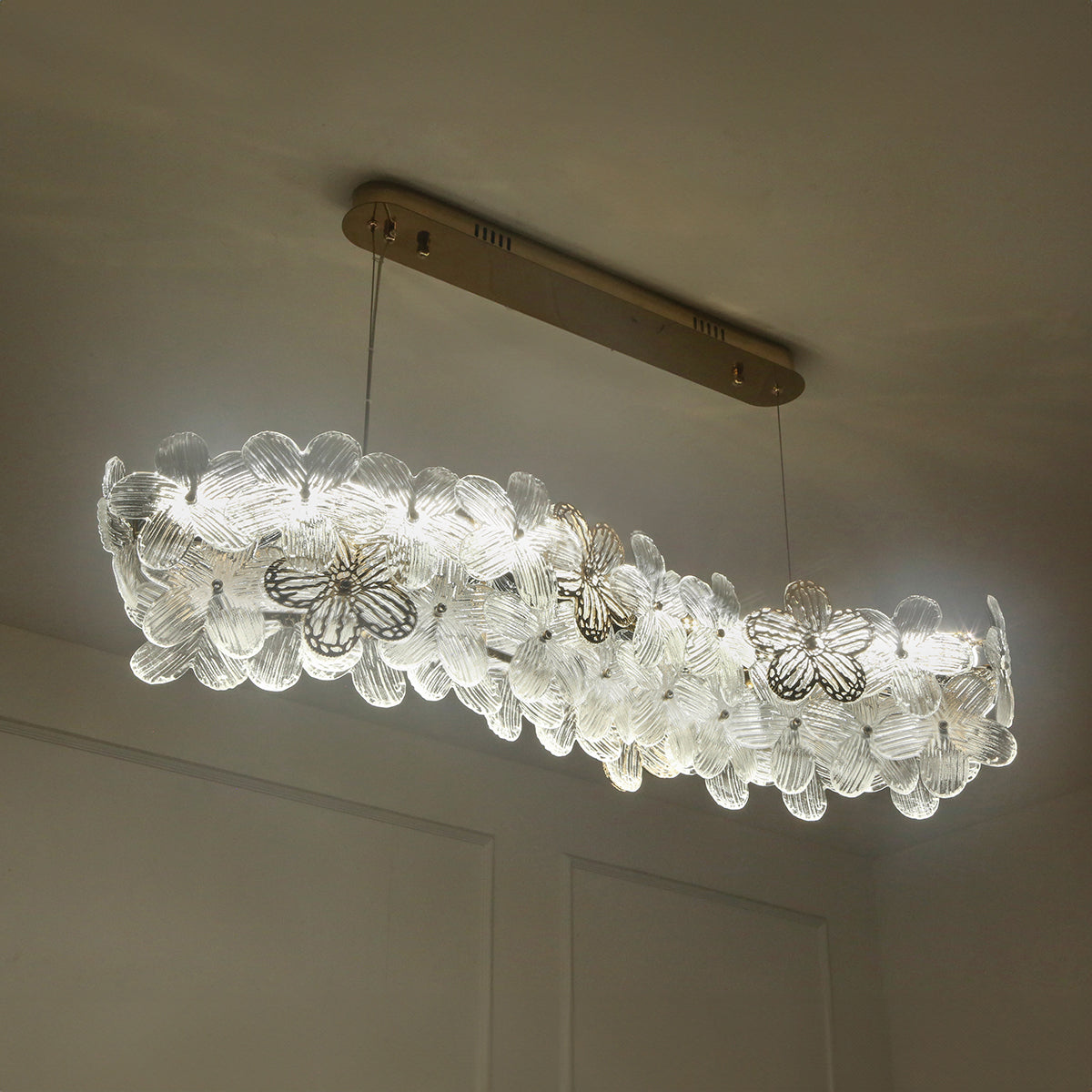 Buy Mystic Glow Smart ( Dimmable & Remote) Rectangle LED Chandelier Interior Lights