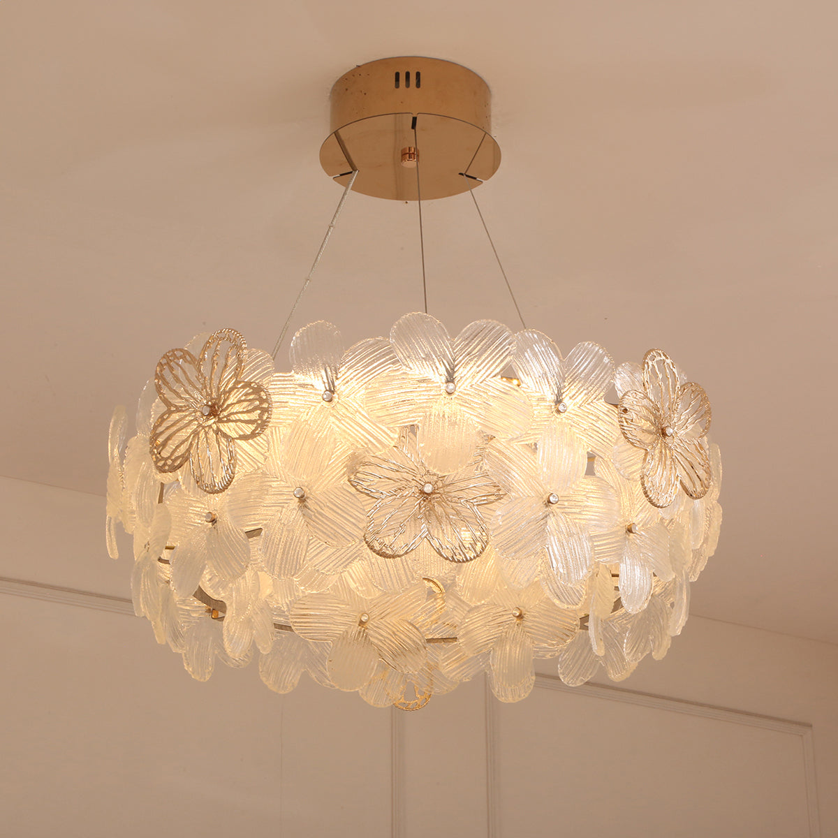 Buy Mystic Glow Smart ( Dimmable & Remote) Round LED Chandelier Bangalore