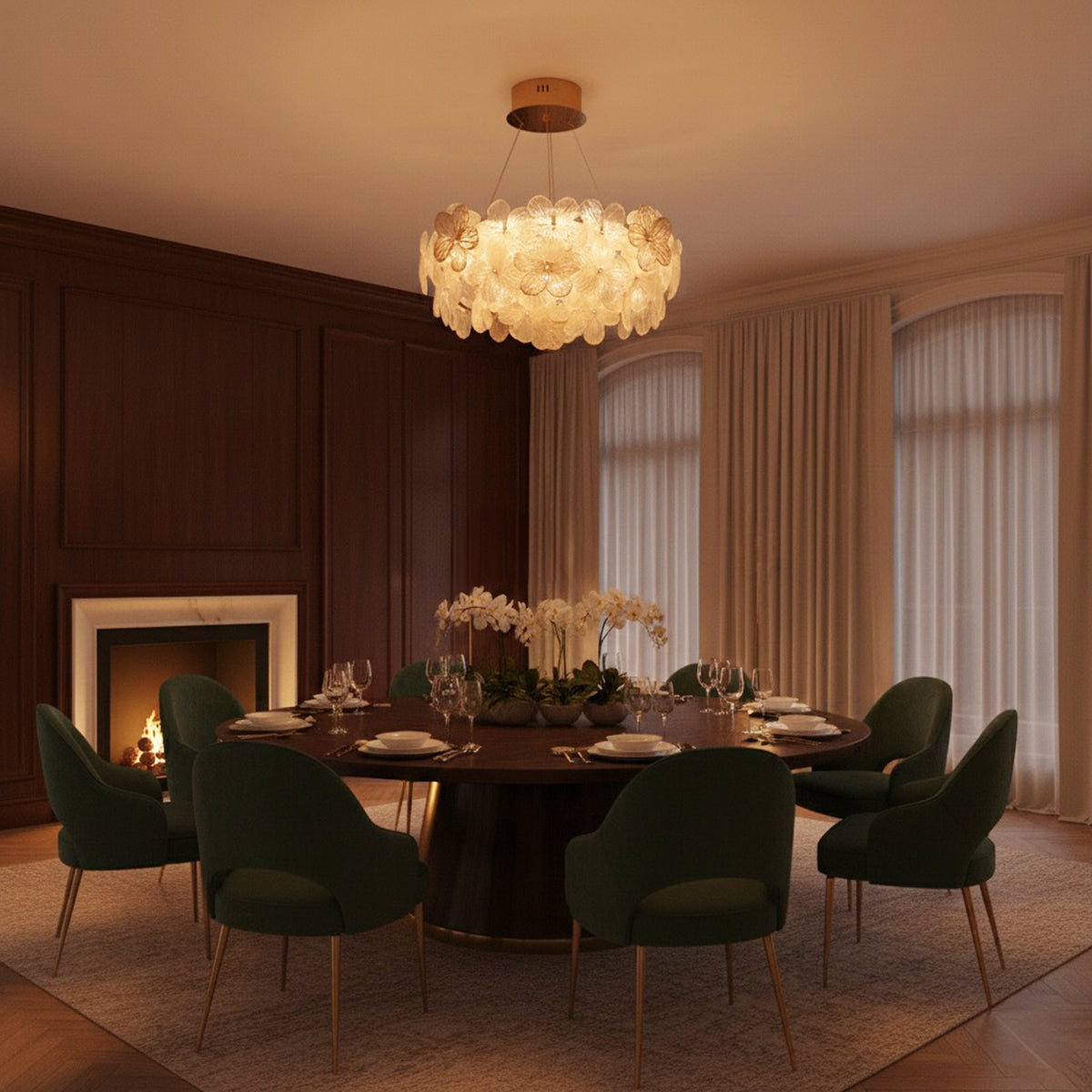 Buy Mystic Glow Smart ( Dimmable & Remote) Round LED Chandelier Decorative Lights