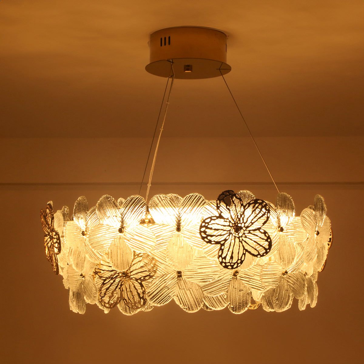 Buy Mystic Glow Smart ( Dimmable & Remote) Round LED Chandelier Dining Room