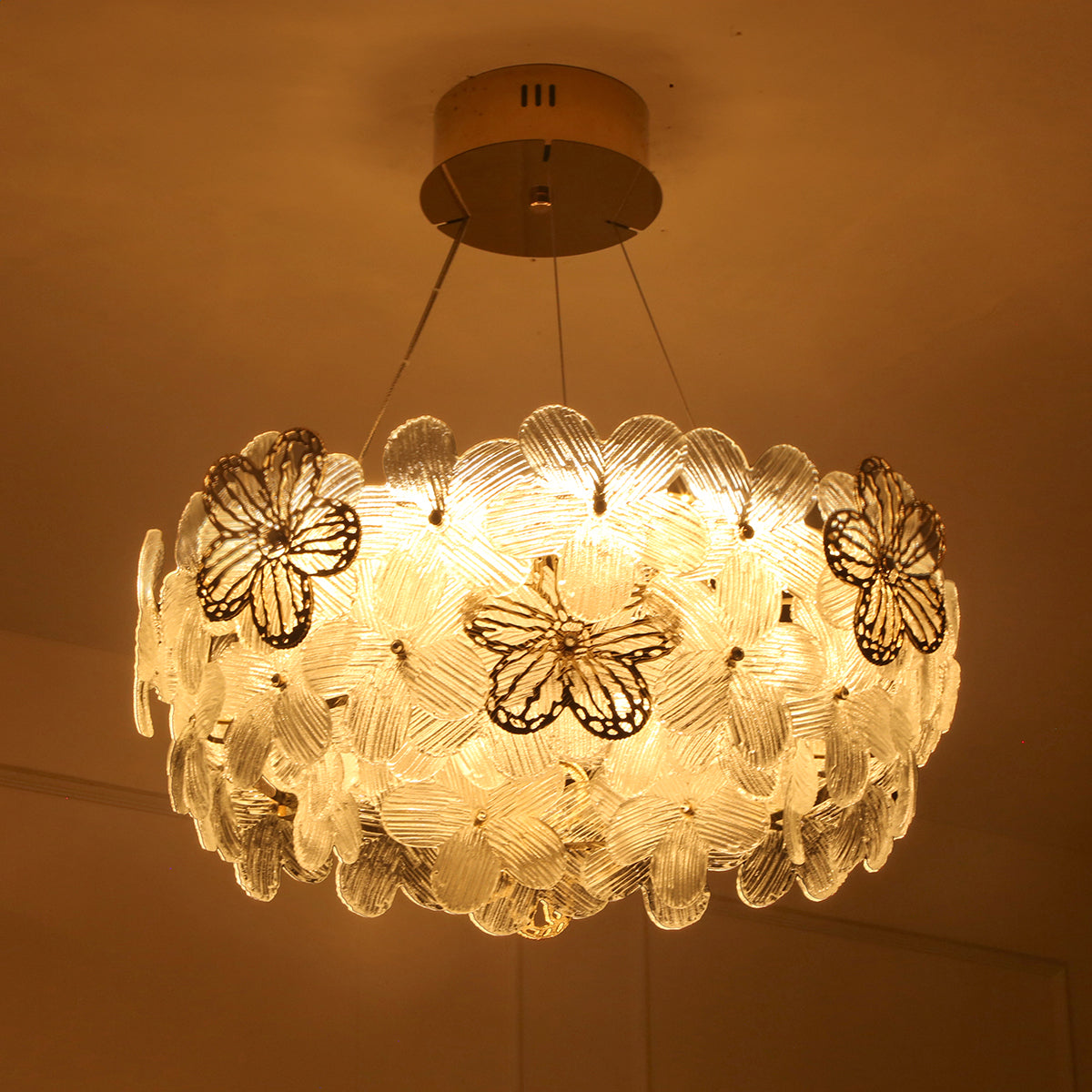 Buy Mystic Glow Smart ( Dimmable & Remote) Round LED Chandelier Interior Lights