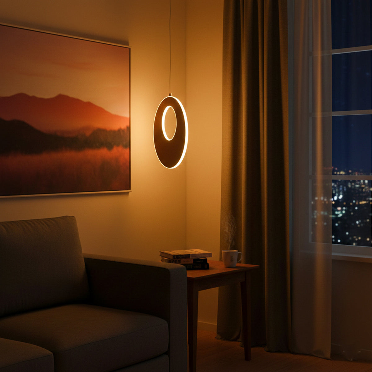 Buy Nolan Rose Gold LED Pendant Bangalore online