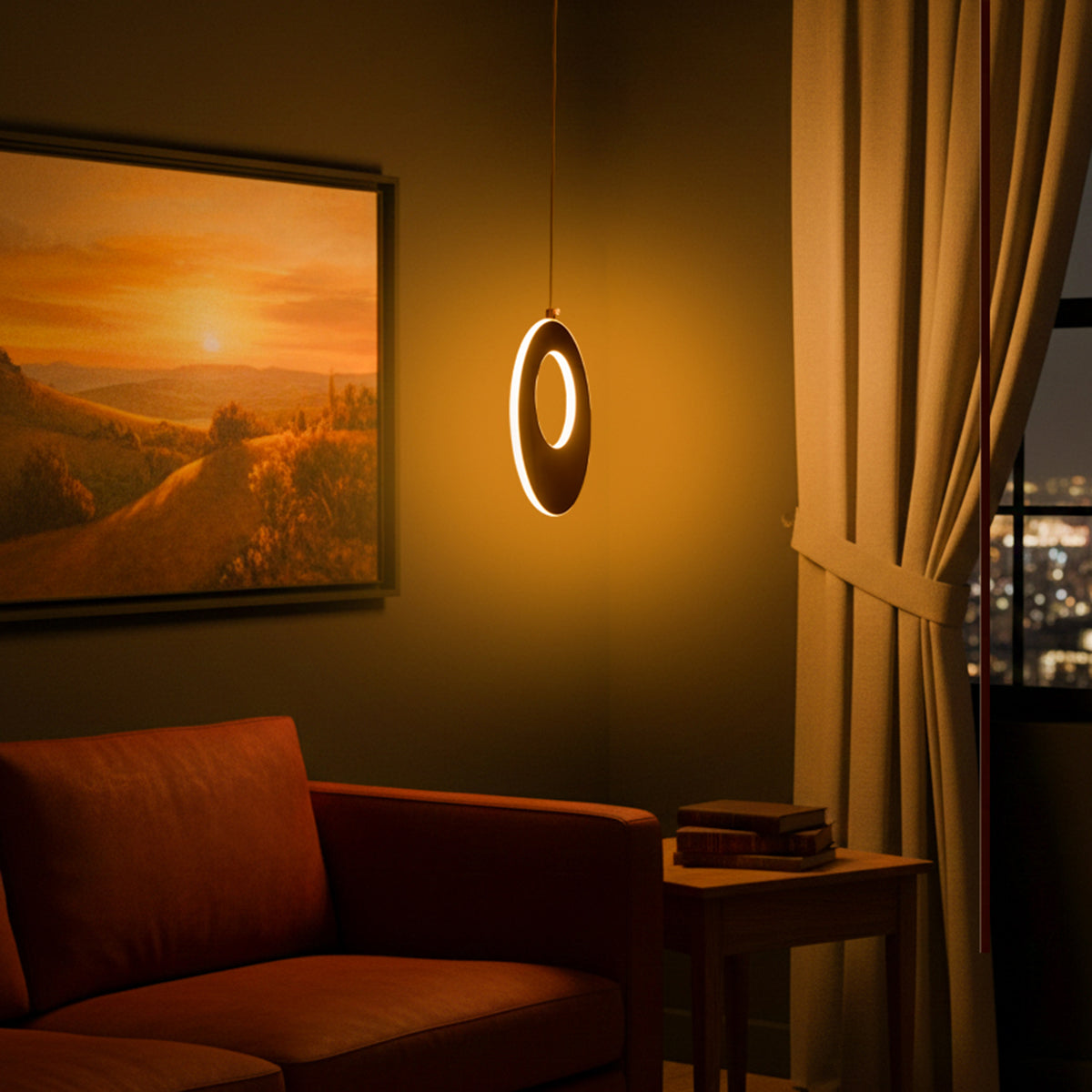 Buy Nolan Rose Gold Small LED Pendant Light Living Room