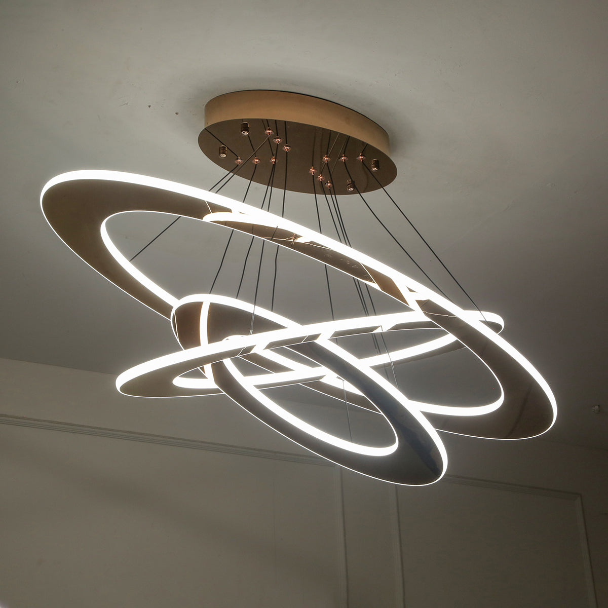 Buy Oval Story Large Smart ( Dimmable &amp; Remote) LED Chandelier Decorative Lights