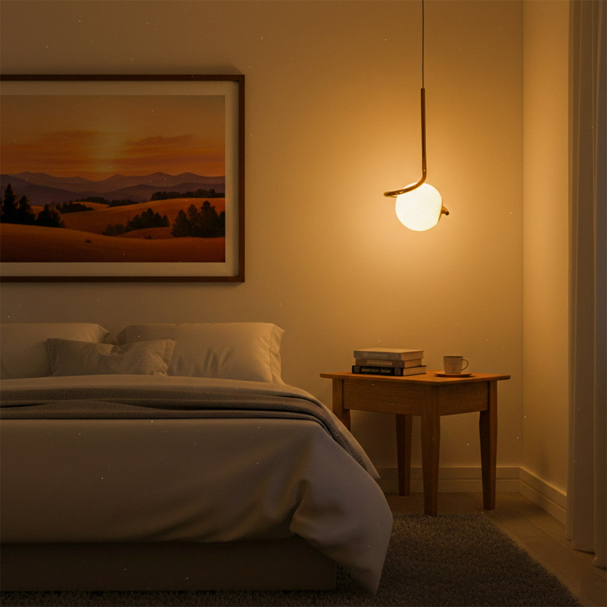 Buy Paris Rose gold LED Pendant Light bed room