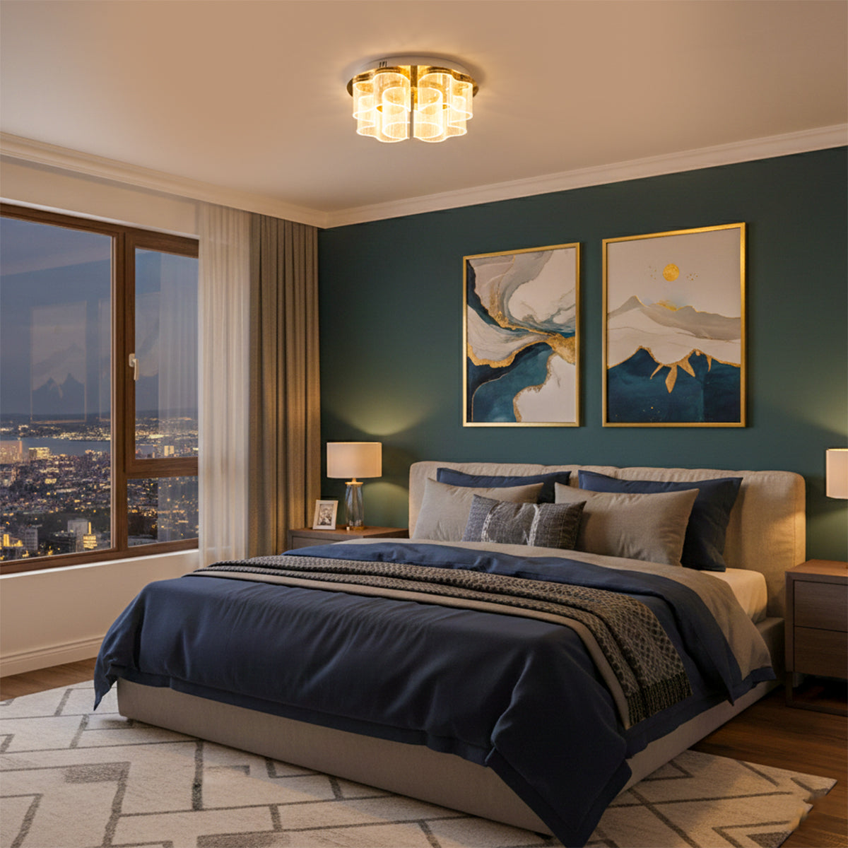 Buy Race Ahead 400mm 3 Colour LED Chandelier bedroom