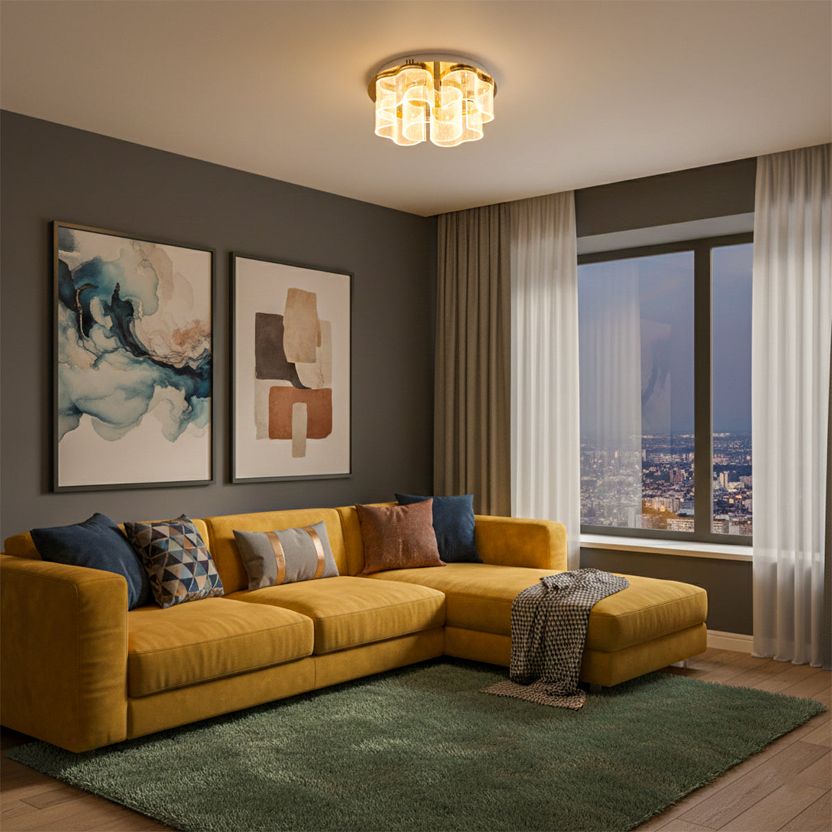 Buy Race Ahead 400mm 3 Colour LED Chandelier livingbed