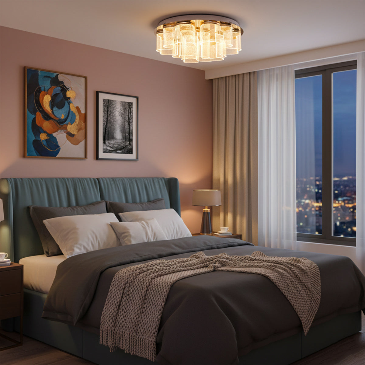 Buy  Race  Ahead  600mm  3  Colour  LED  Chandelier  bedroom