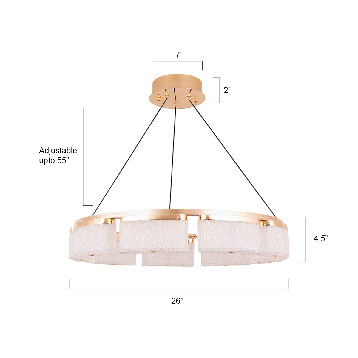 Buy Rockstar Dimmable Remote LED Chandelier size