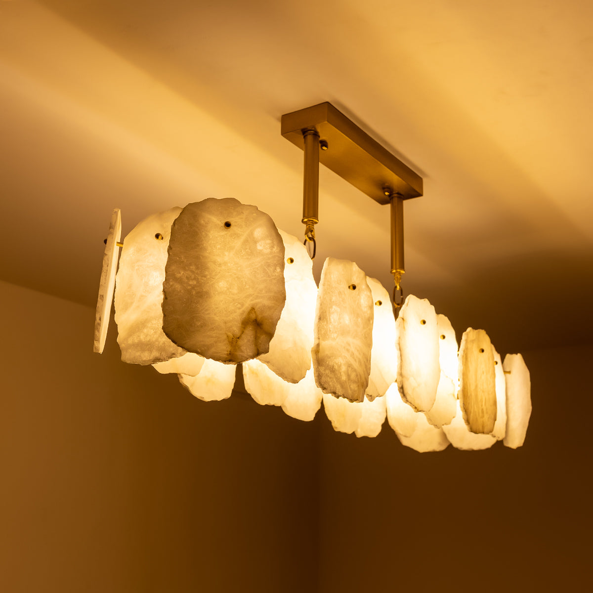 Buy Scenic Marble Long LED Chandelier bangalore