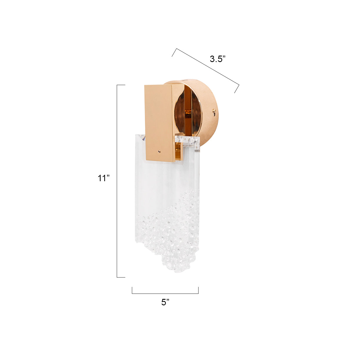 Buy Self Worth Crystal LED Wall Light size