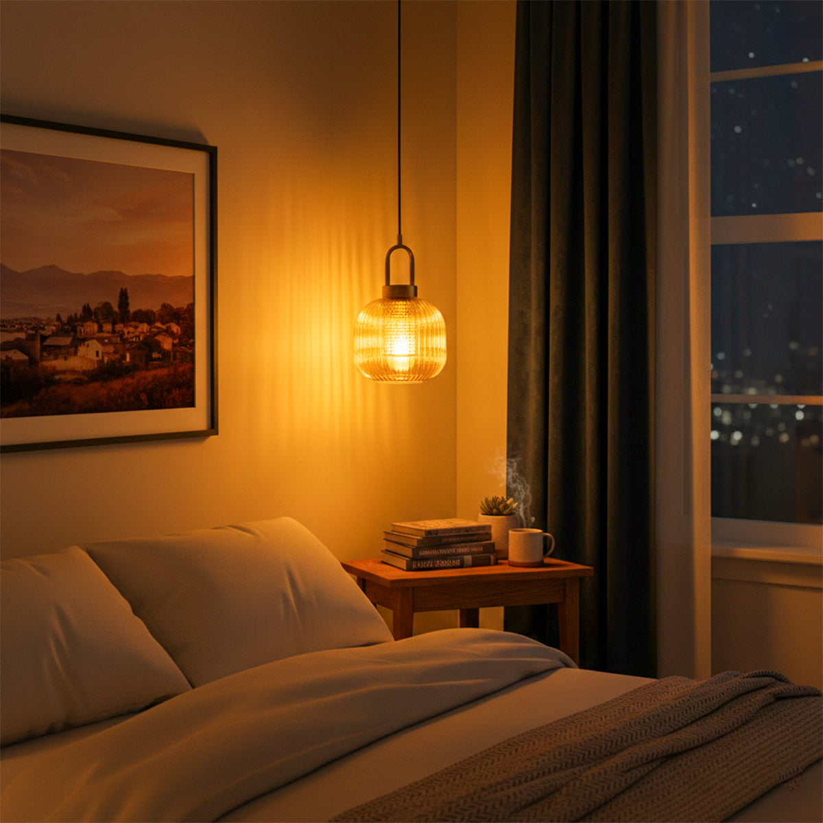 Buy Shadow Play Amber Pendant Light bangalore home