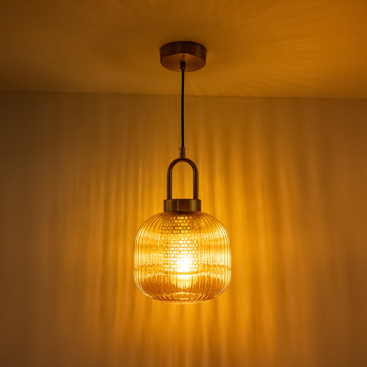 Buy Shadow Play Amber Pendant Light livingroom