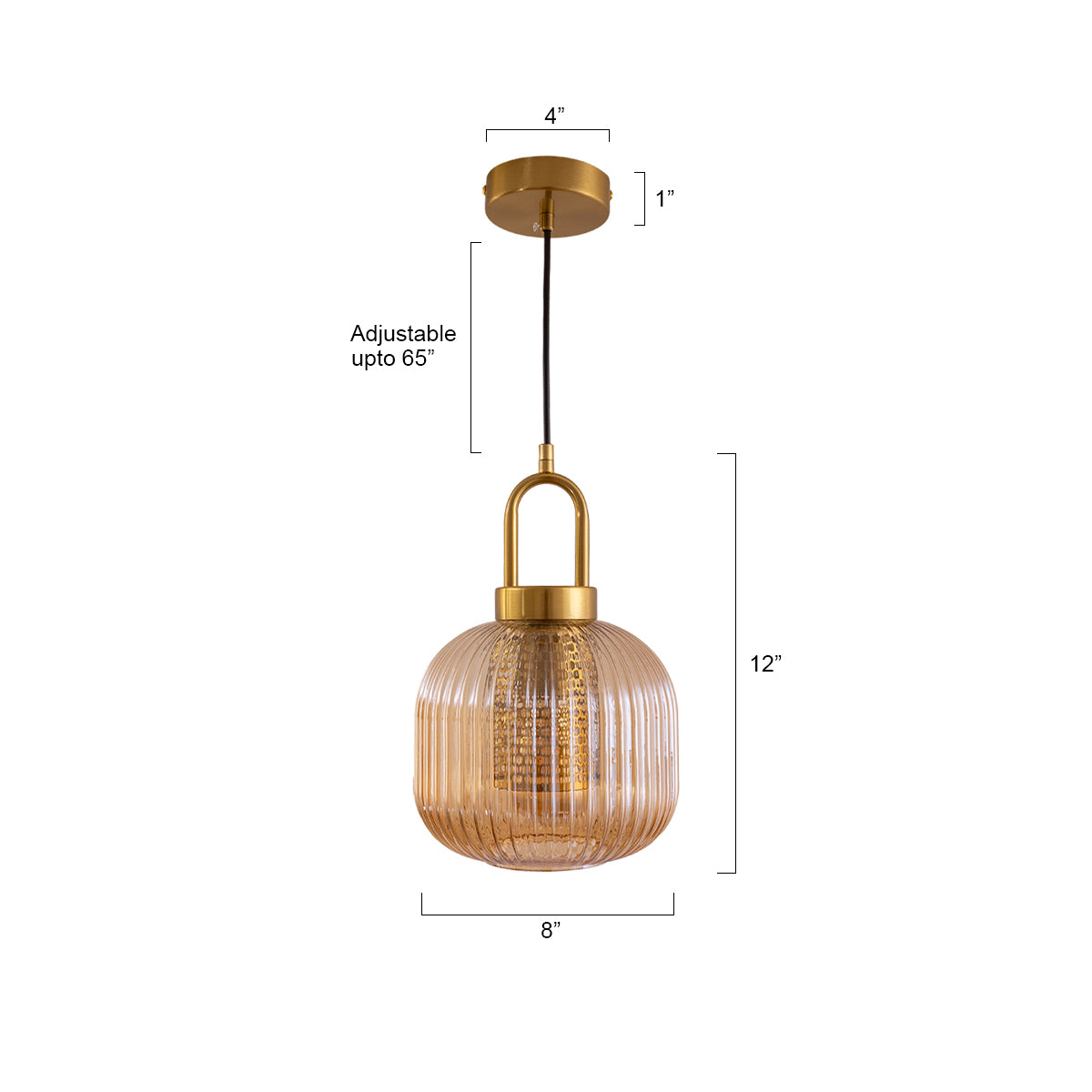Buy Shadow Play Amber Pendant Light size