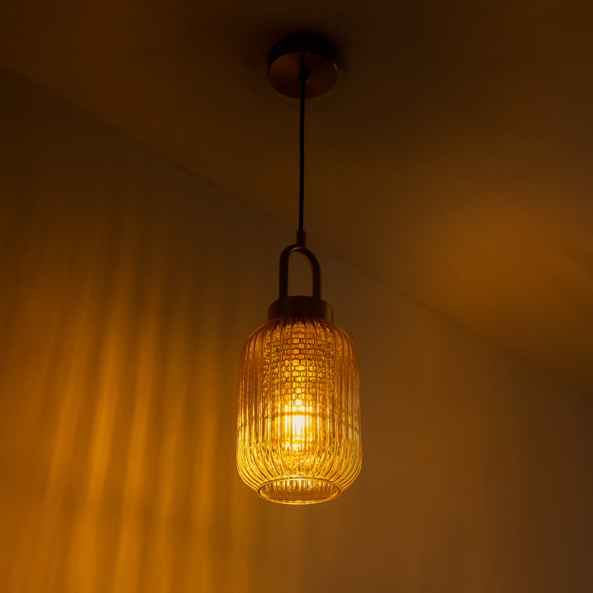 Buy Shadow Play Sleek Amber Pendant Light Decorative