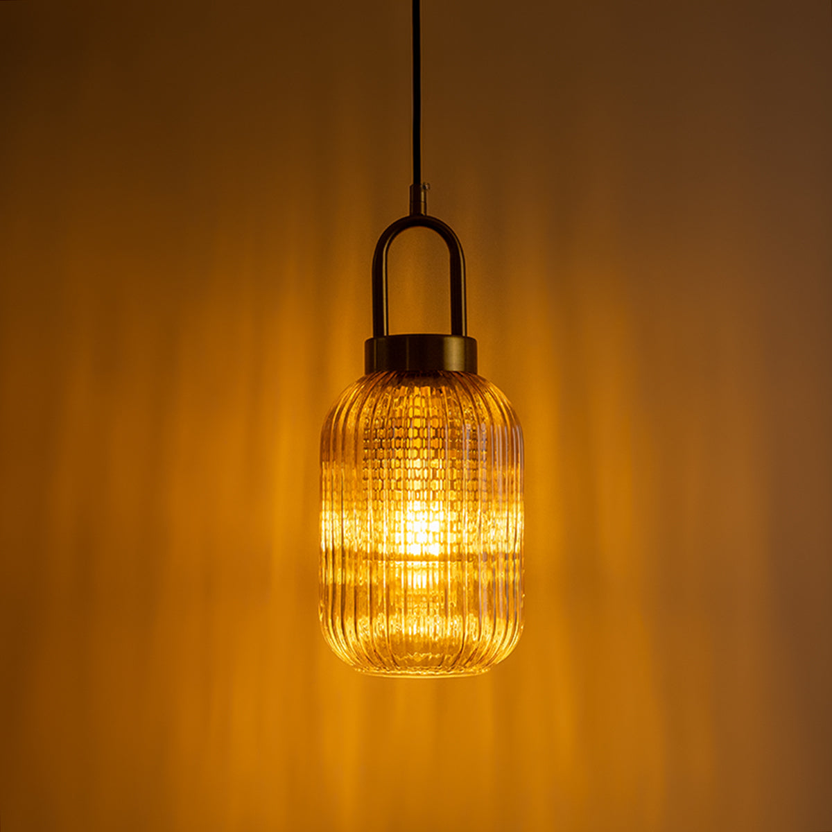 Buy Shadow Play Sleek Amber Pendant Light bed