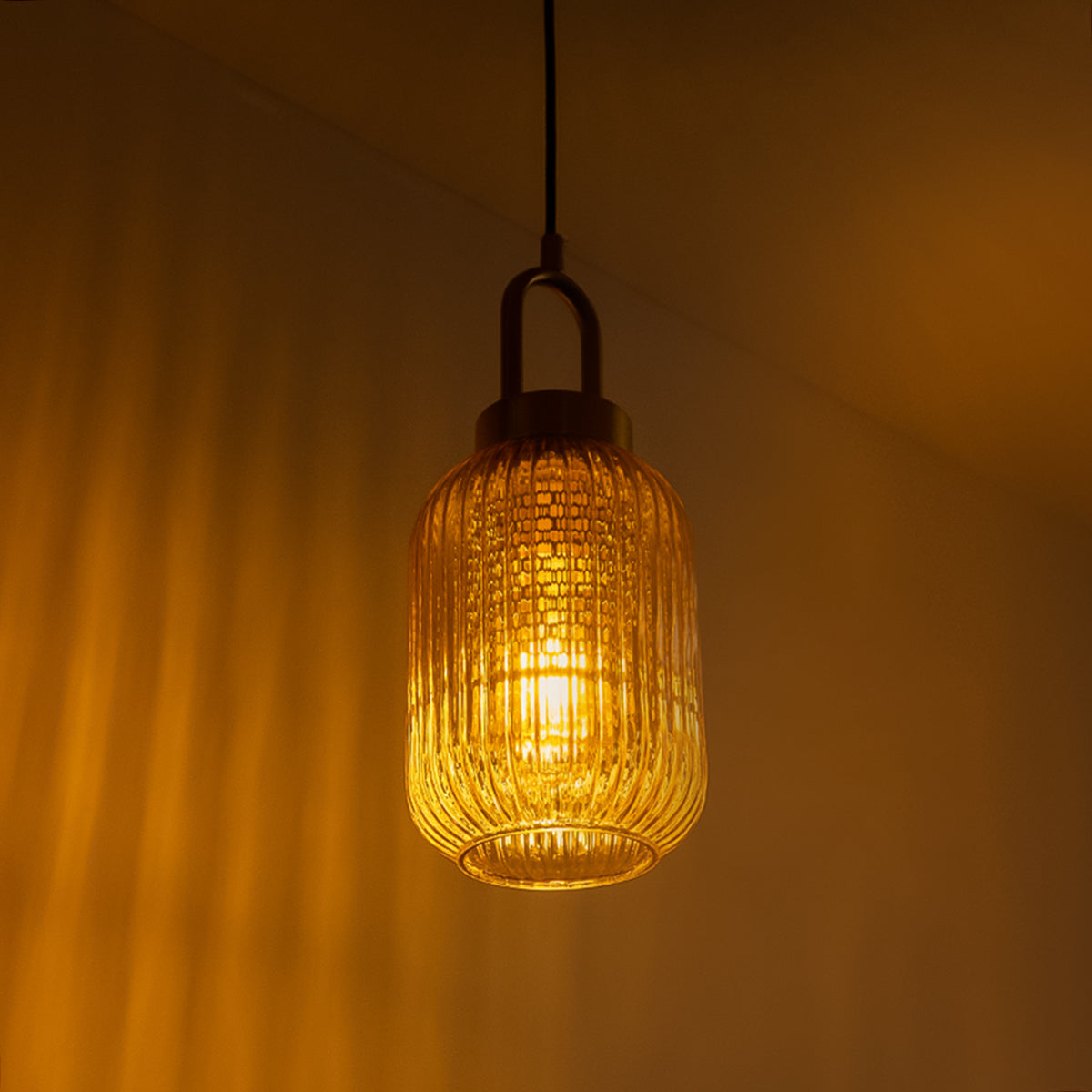 Buy Shadow Play Sleek Amber Pendant Light bangalore